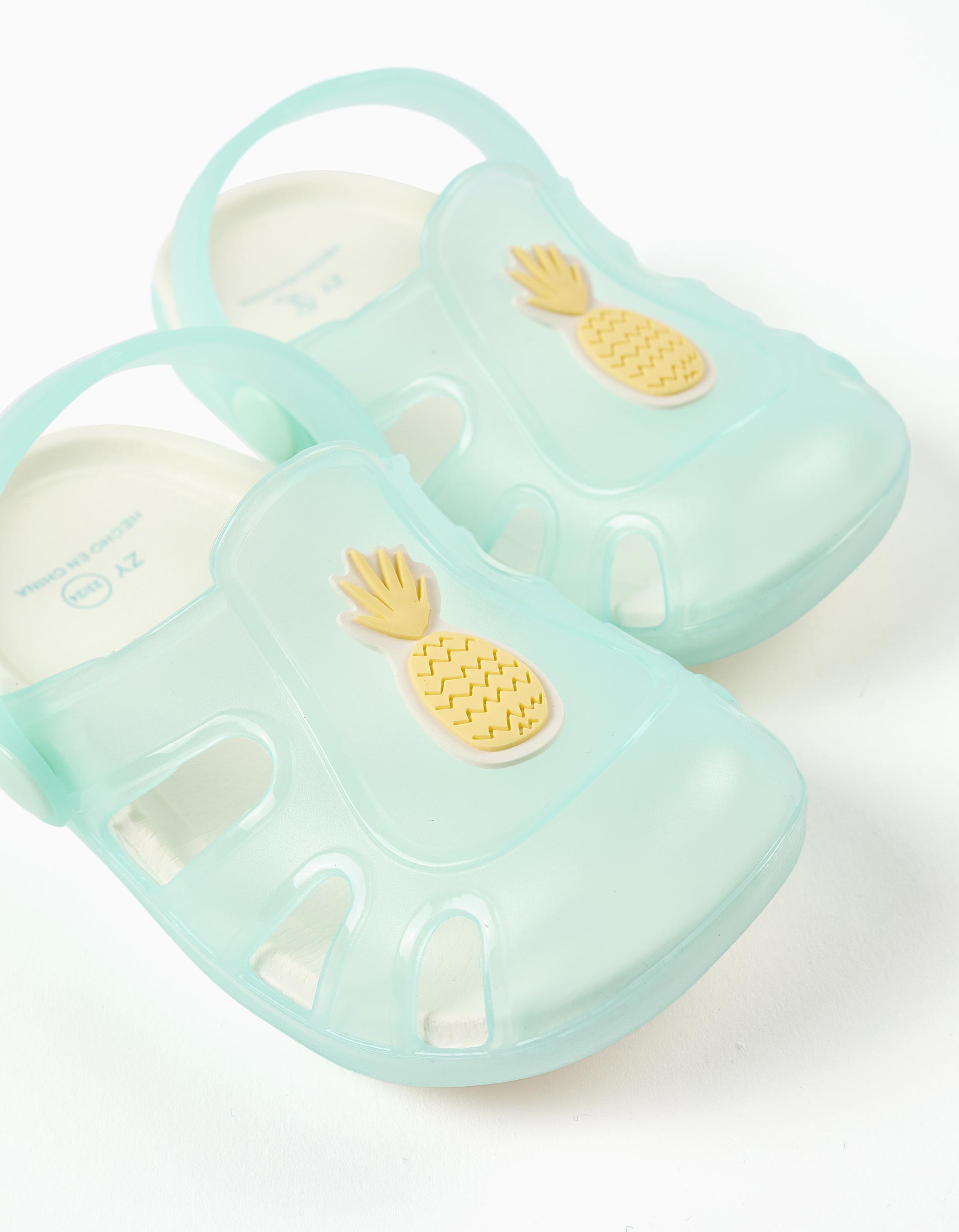 Zuecos de goma con suela antideslizante para bebé y niña, azul claro