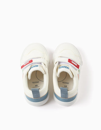Trainers with Super Friends print for baby boys, white
