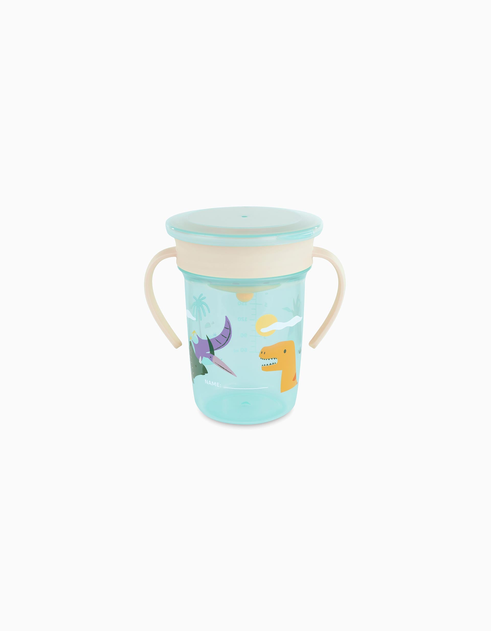 Copo de Aprendizagem Jurassic 360º 270ml da Miniland, 6M+