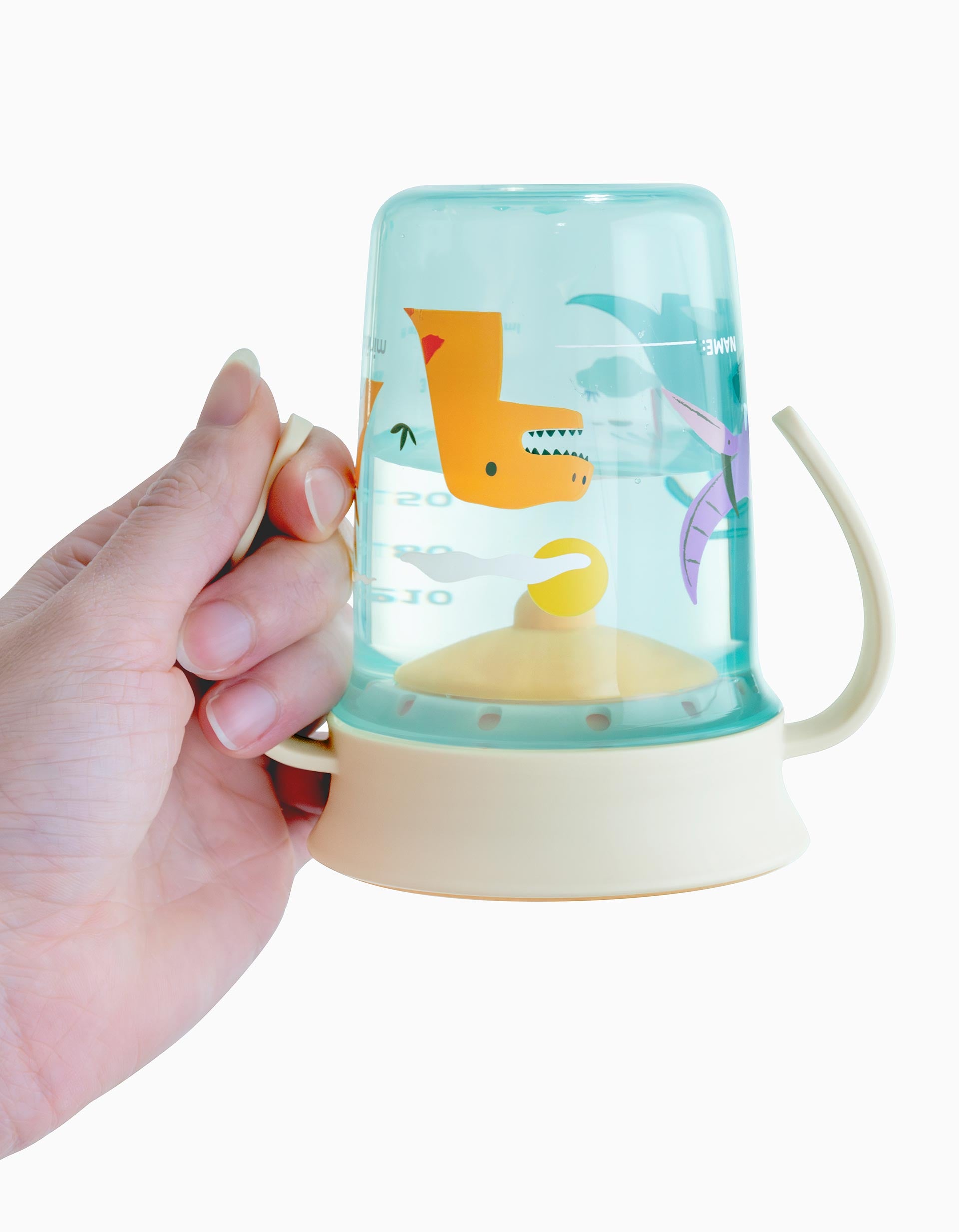 Copo de Aprendizagem Jurassic 360º 270ml da Miniland, 6M+