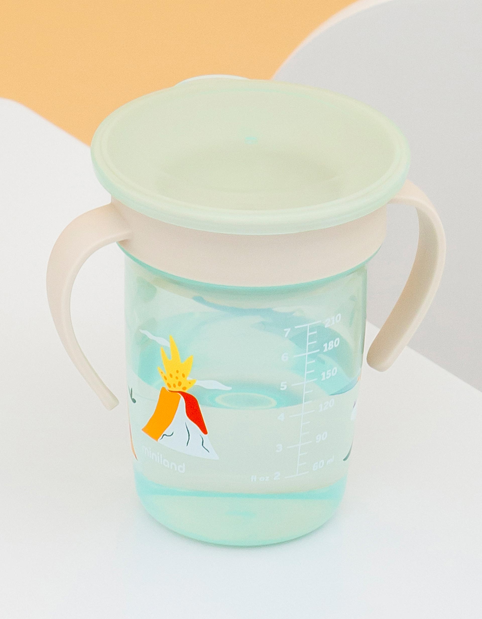 Copo de Aprendizagem Jurassic 360º 270ml da Miniland, 6M+