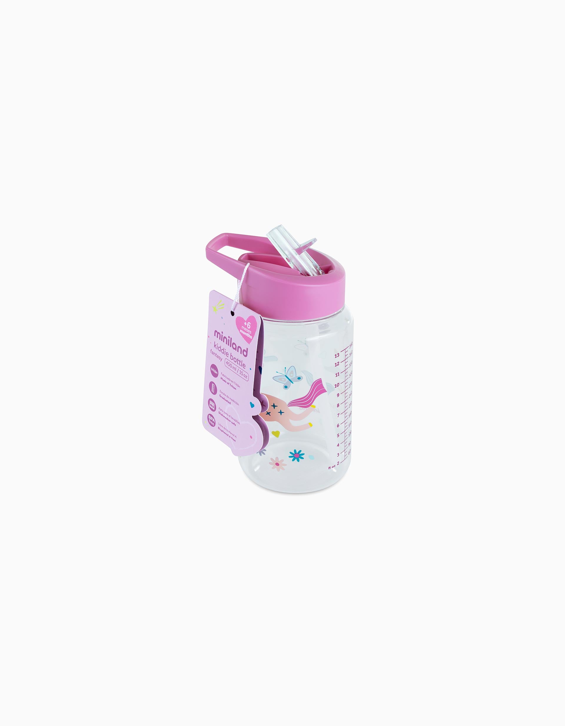 Tritan Fantasy Kiddie Bottle 450ml by Miniland, 6M+