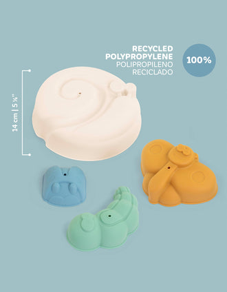 Set Eco de 4 Moules de Sable de Miniland, 18M+