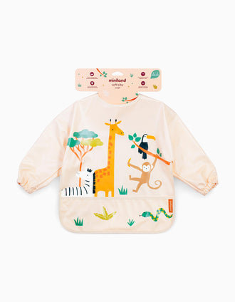 Bavoir Imperméable avec Manches et Poche Jungle de Miniland
