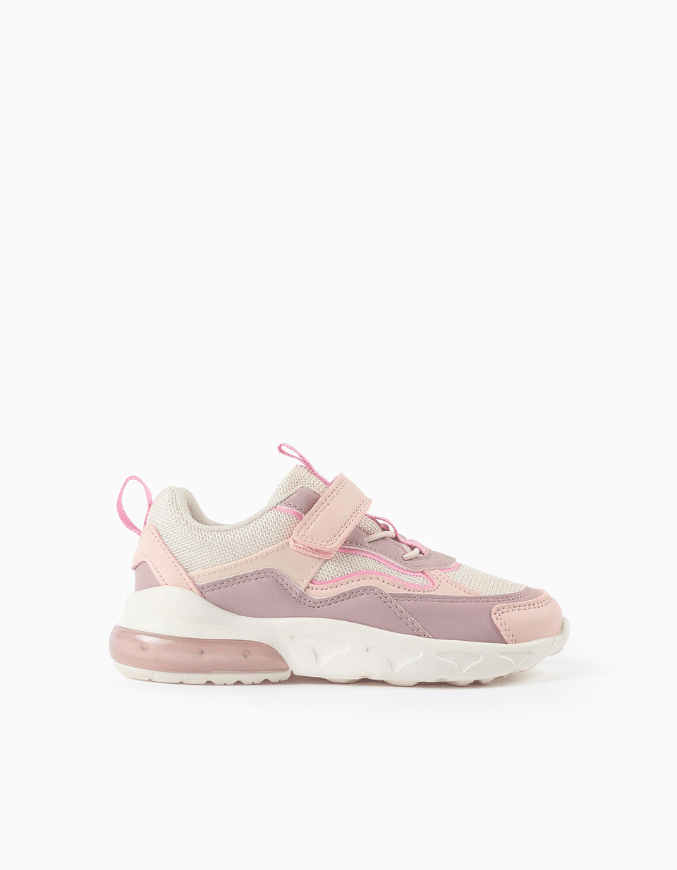 Baskets bi-matière lumineuses Superlight Runner pour fille, rose