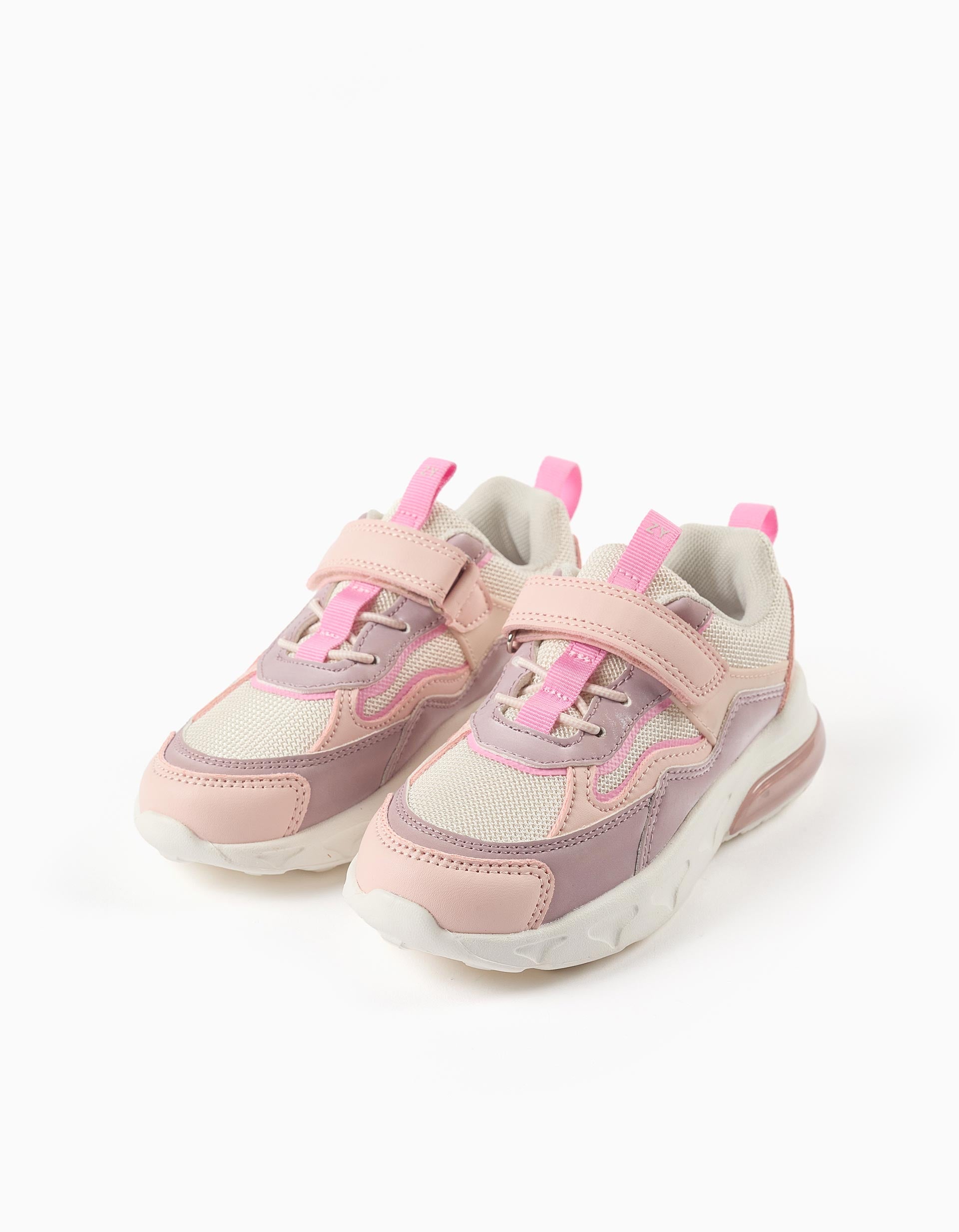 Baskets bi-matière lumineuses Superlight Runner pour fille, rose