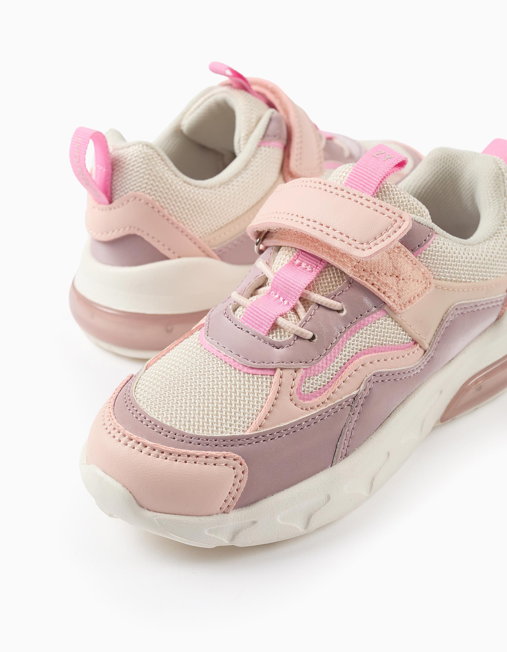 Baskets bi-matière lumineuses Superlight Runner pour fille, rose