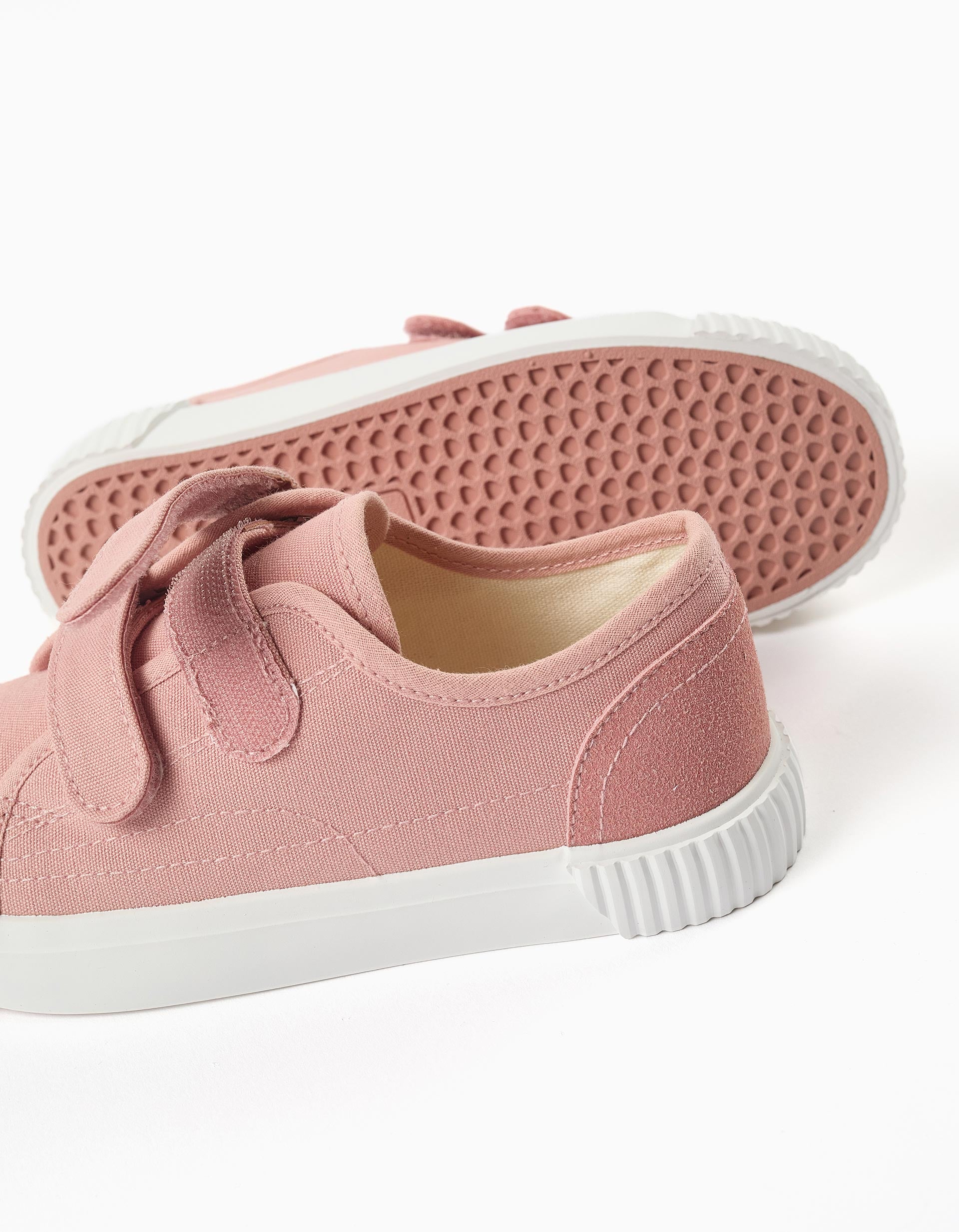 Baskets en toile et antidérapantes pour fille, rose clair