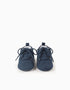 Sapatos de camurcina com detalhe brogue para recém-nascido, azul-escuro