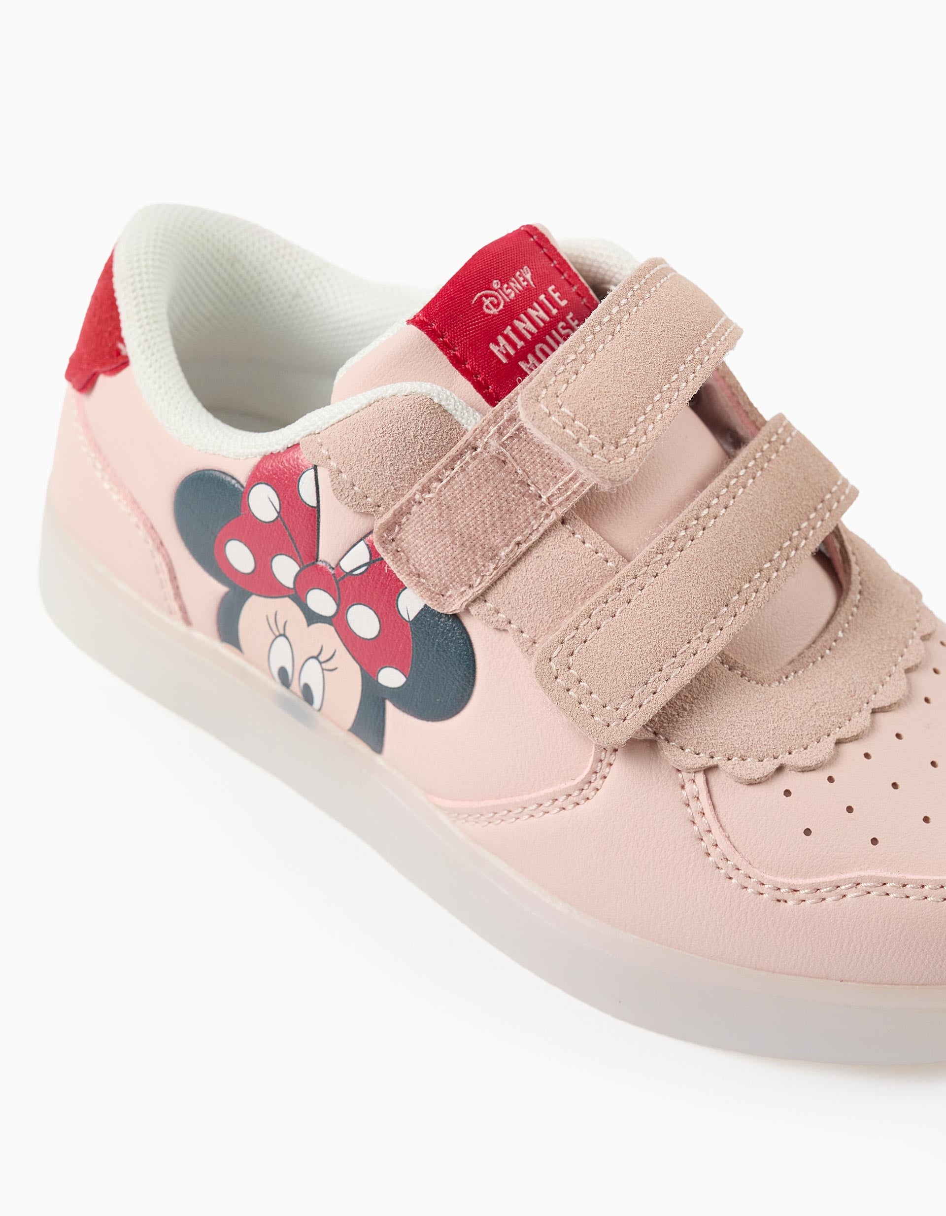 Light-up combined trainers with Minnie for girls, pink