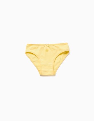 Pack of 5 briefs with prints and bows for girls, multicolour