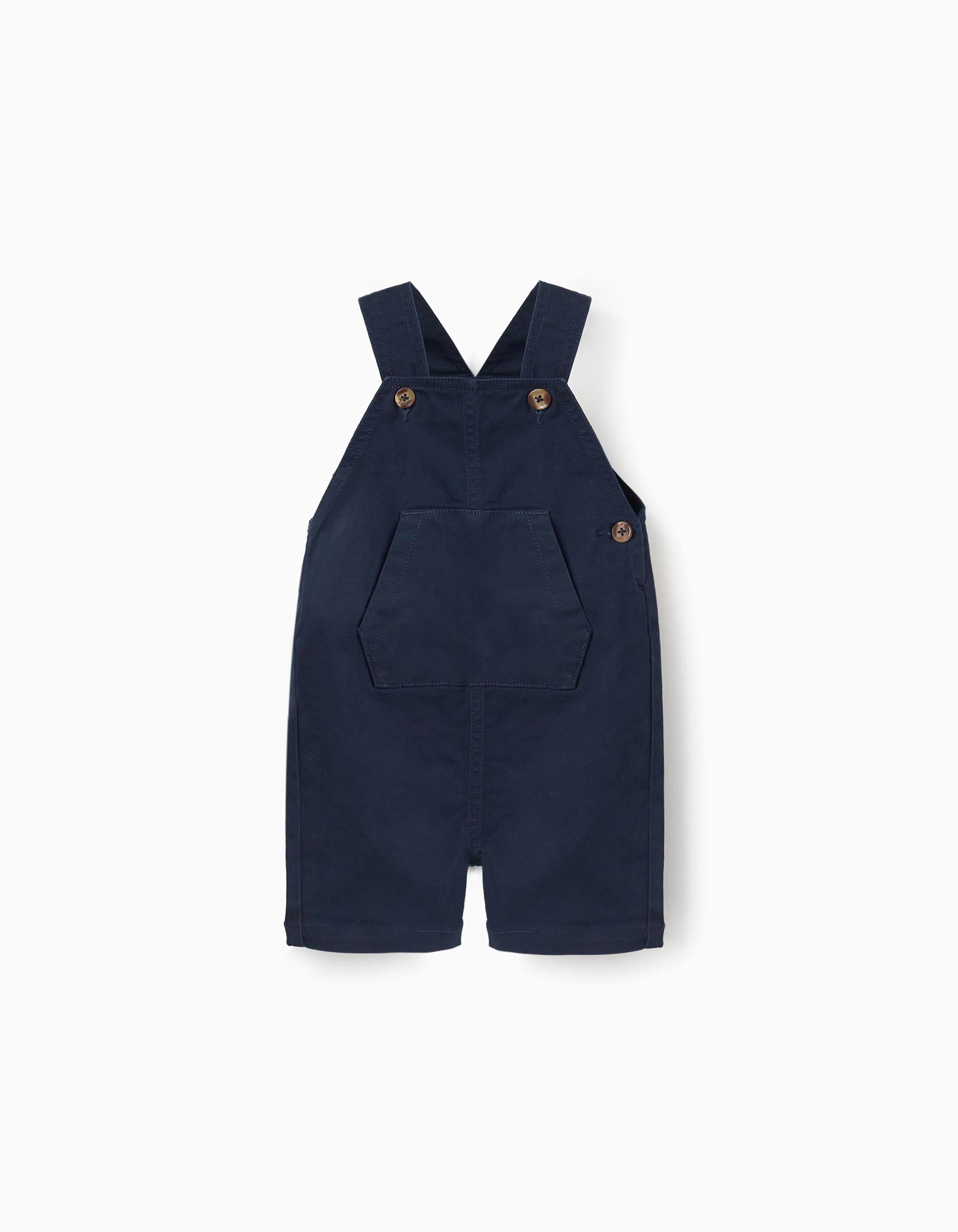 Salopette en sergé avec poches pour bébé garçon, bleu foncé