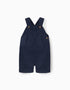 Twill dungarees with pockets for baby boys, dark blue