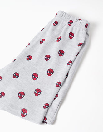 Pyjama court qui brille dans le noir Spider-Man pour garçon, bleu/gris