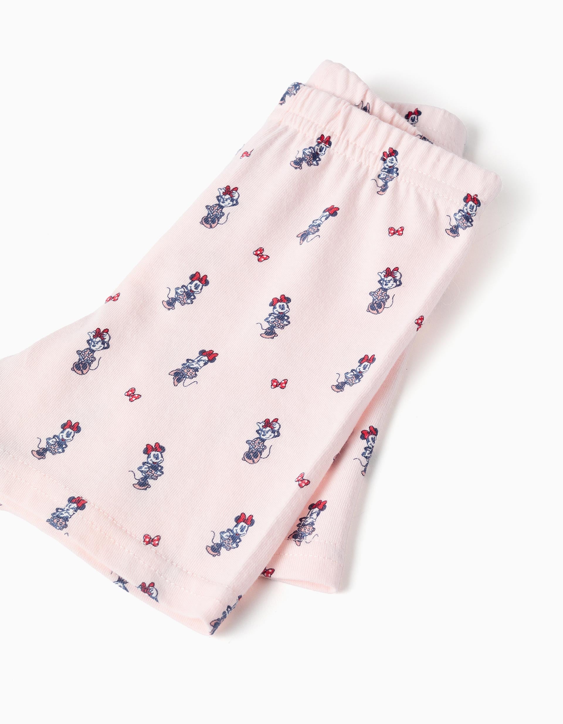 Pyjama court en coton avec Minnie pour bébé fille, blanc/rose