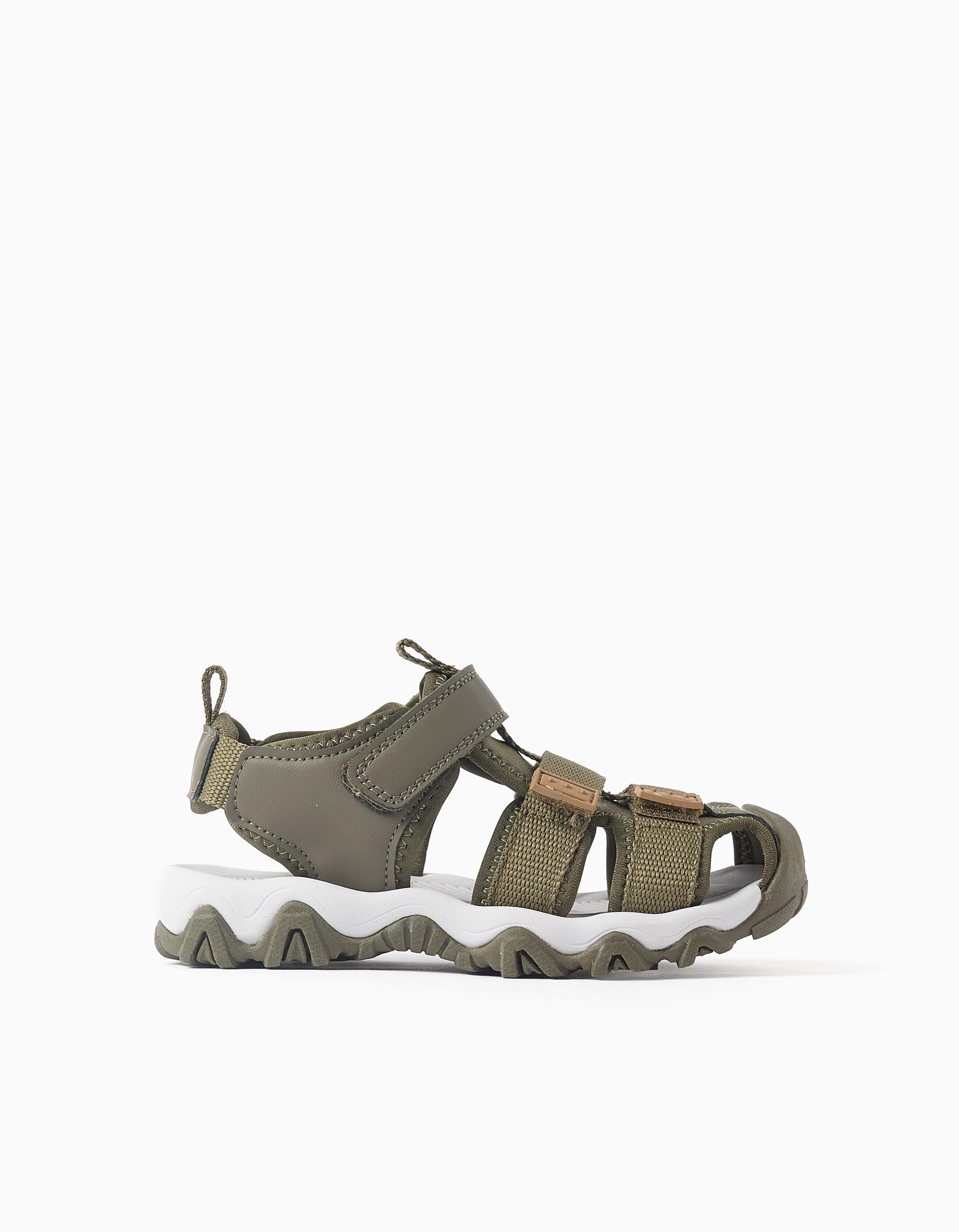 Cangrejeras superligeras con suela antideslizante para niño, verde oscuro