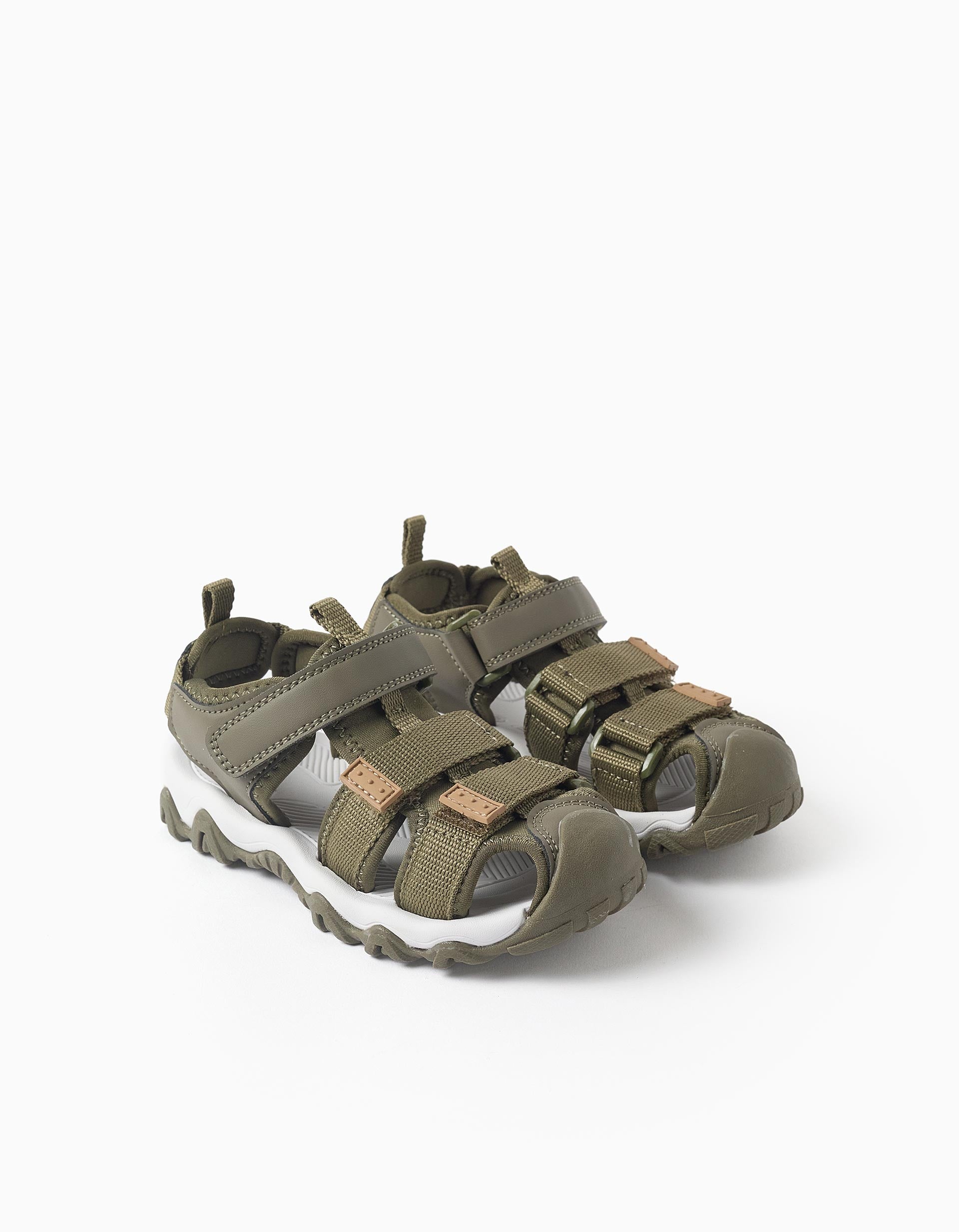 Cangrejeras superligeras con suela antideslizante para niño, verde oscuro