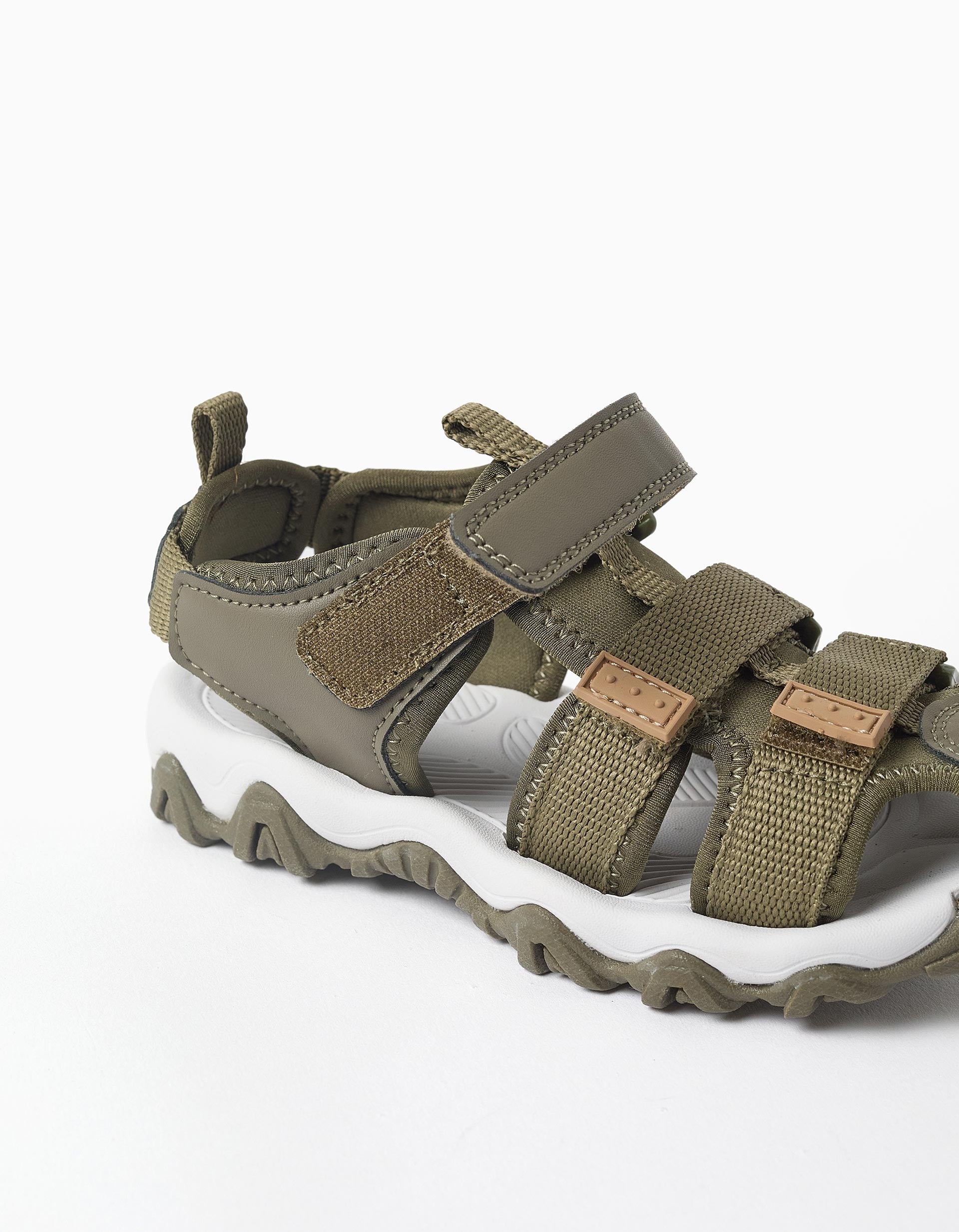 Cangrejeras superligeras con suela antideslizante para niño, verde oscuro