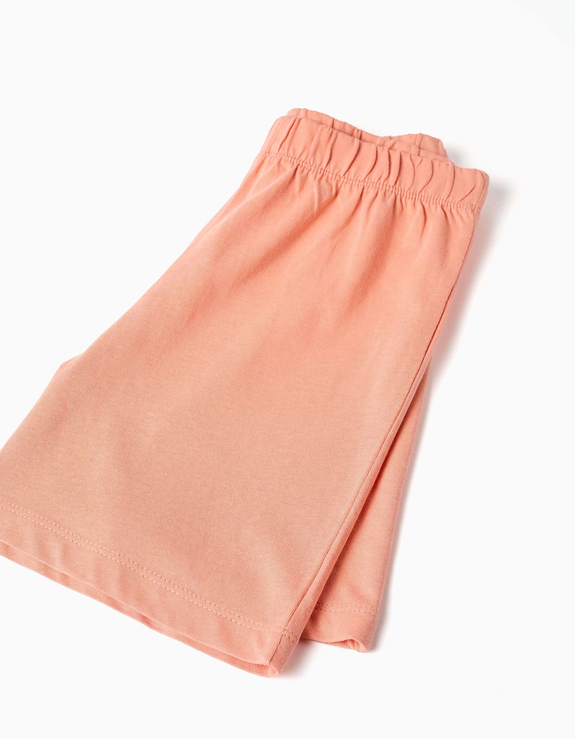 Pijama de algodão com crocodilo estampado para menino, branco/laranja