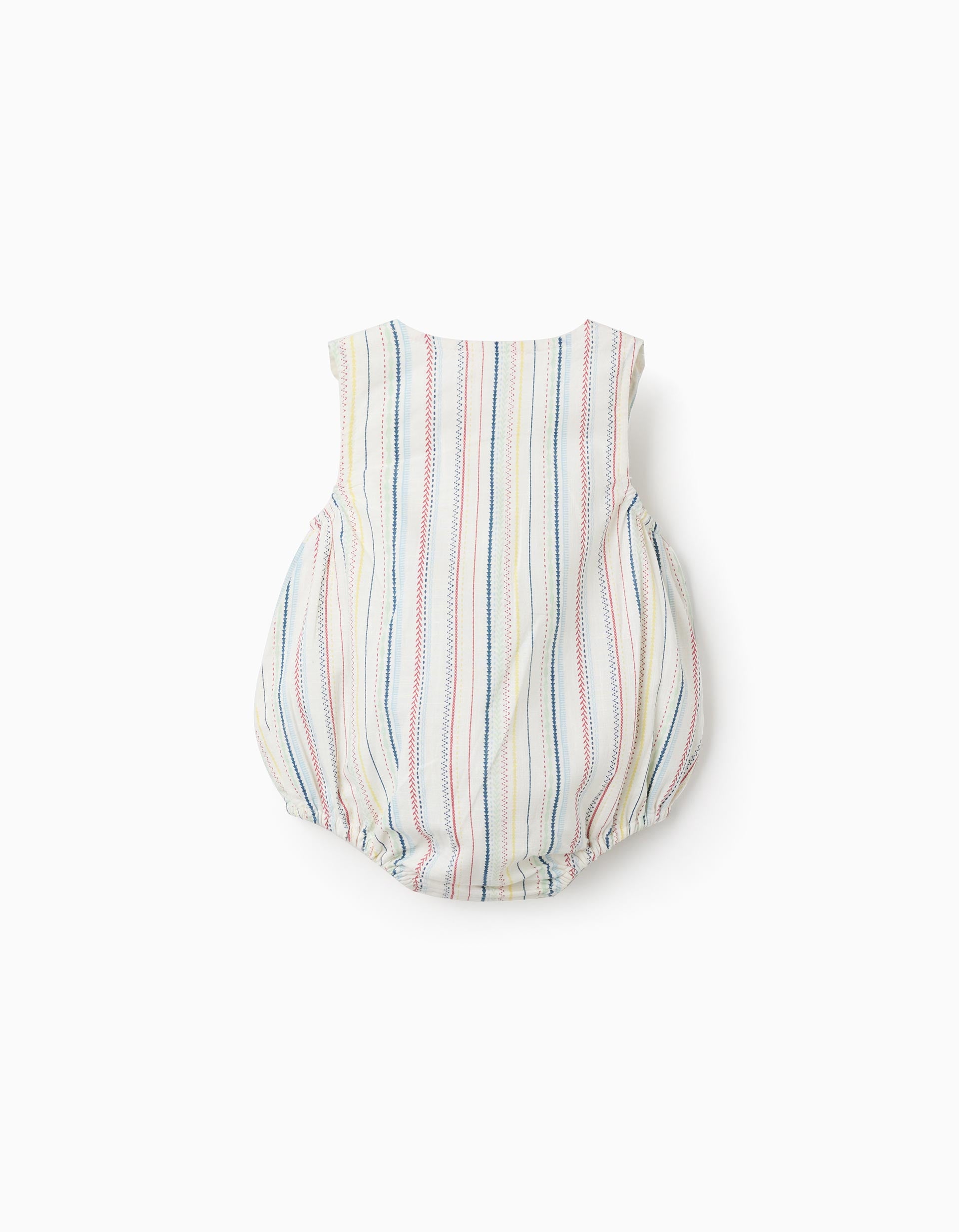 Fofo de algodão com riscas étnicas B&S para recém-nascidos, multicolor
