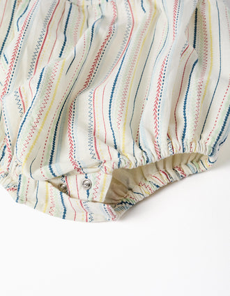 Fofo de algodão com riscas étnicas B&S para recém-nascidos, multicolor