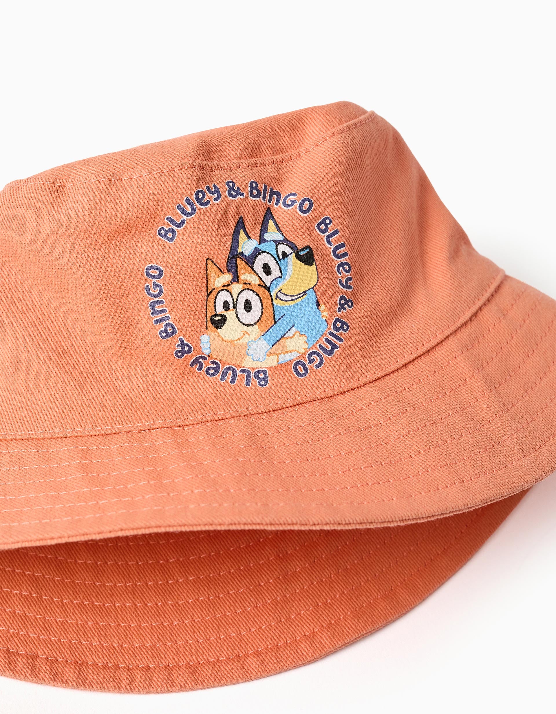 Gorro de sarga con estampado Bluey para bebé, naranja