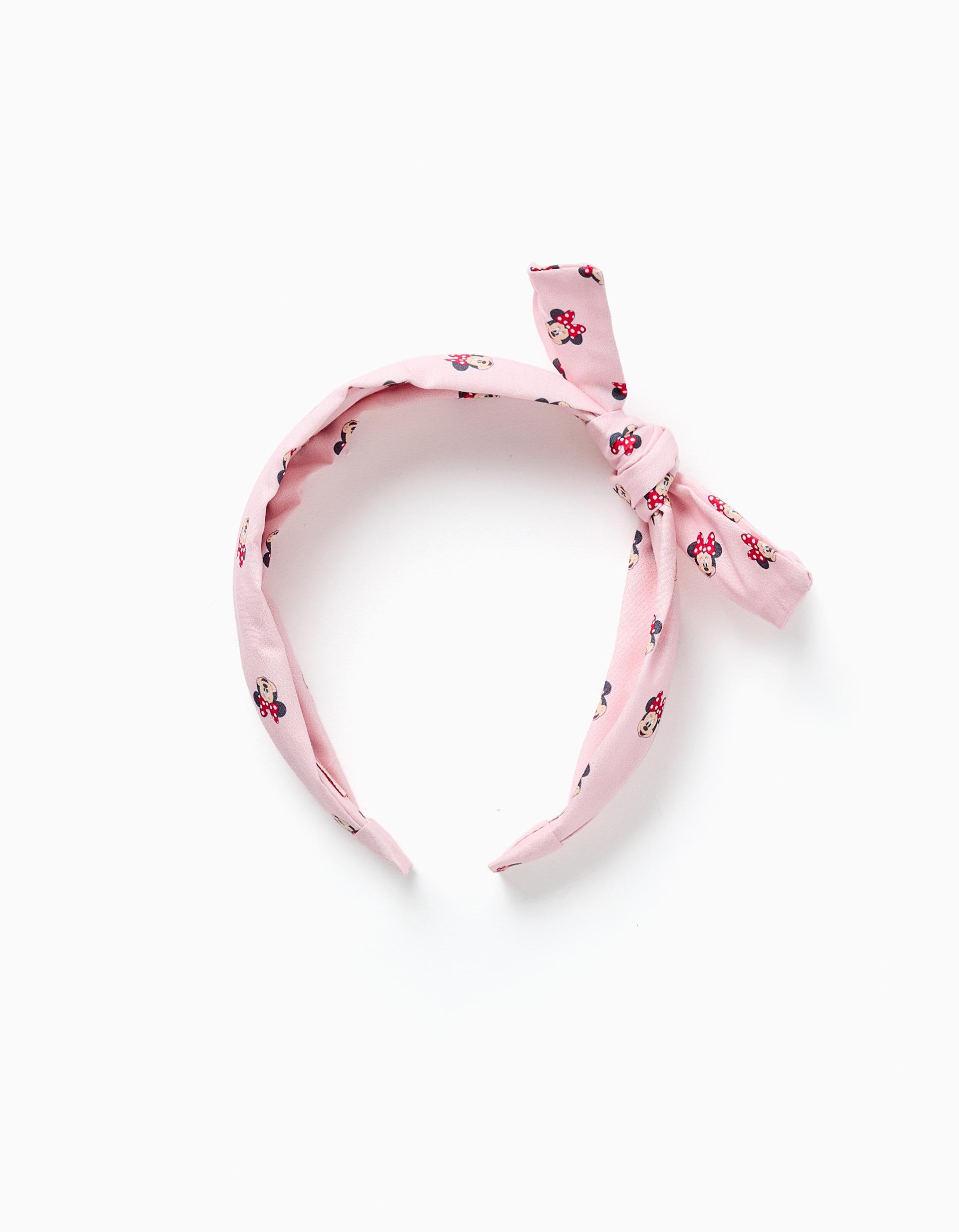 Alice band with Minnie motif and bow for girls, light pink