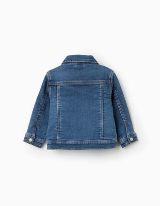 Chaqueta vaquera con cuatro bolsillos para bebé niño, azul