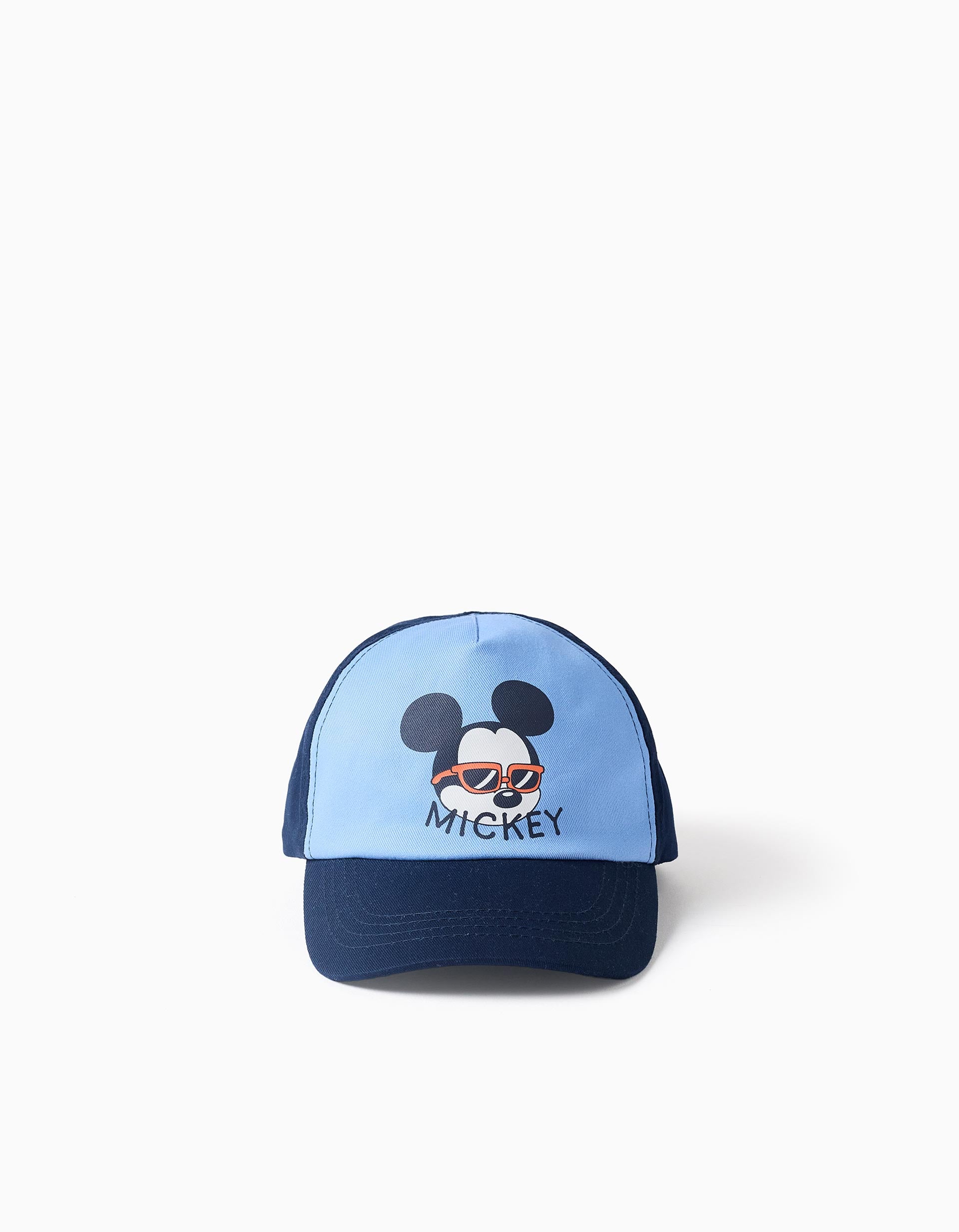 Boné de sarja com estampado do Mickey para bebé e menino, azul