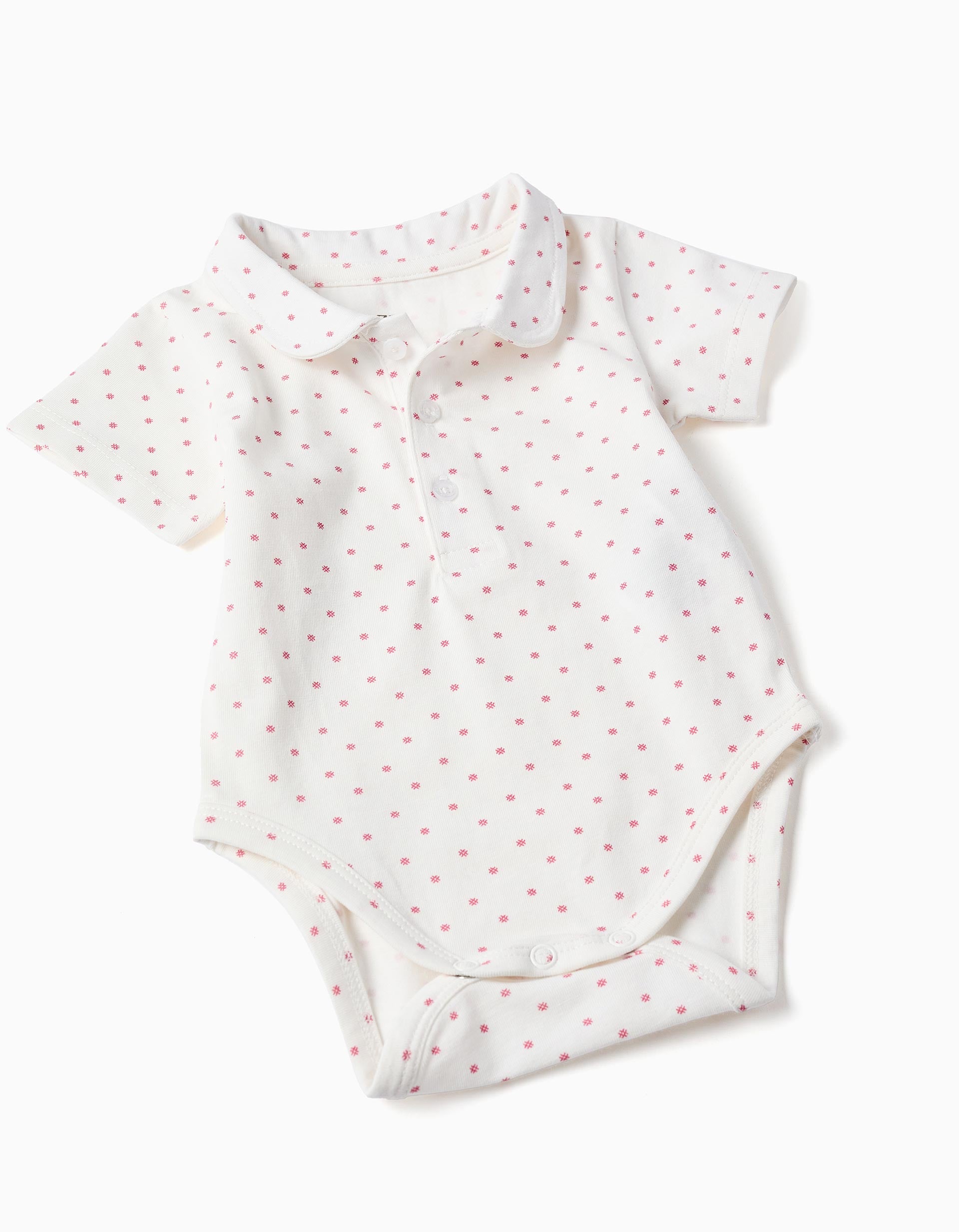 Conjunto de body e macacão de algodão para recém-nascido, branco/bege