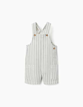 Conjunto jardineiras & polo para bebé menino