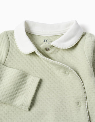 Pijama de algodón acolchado para recién nacido y bebé, verde