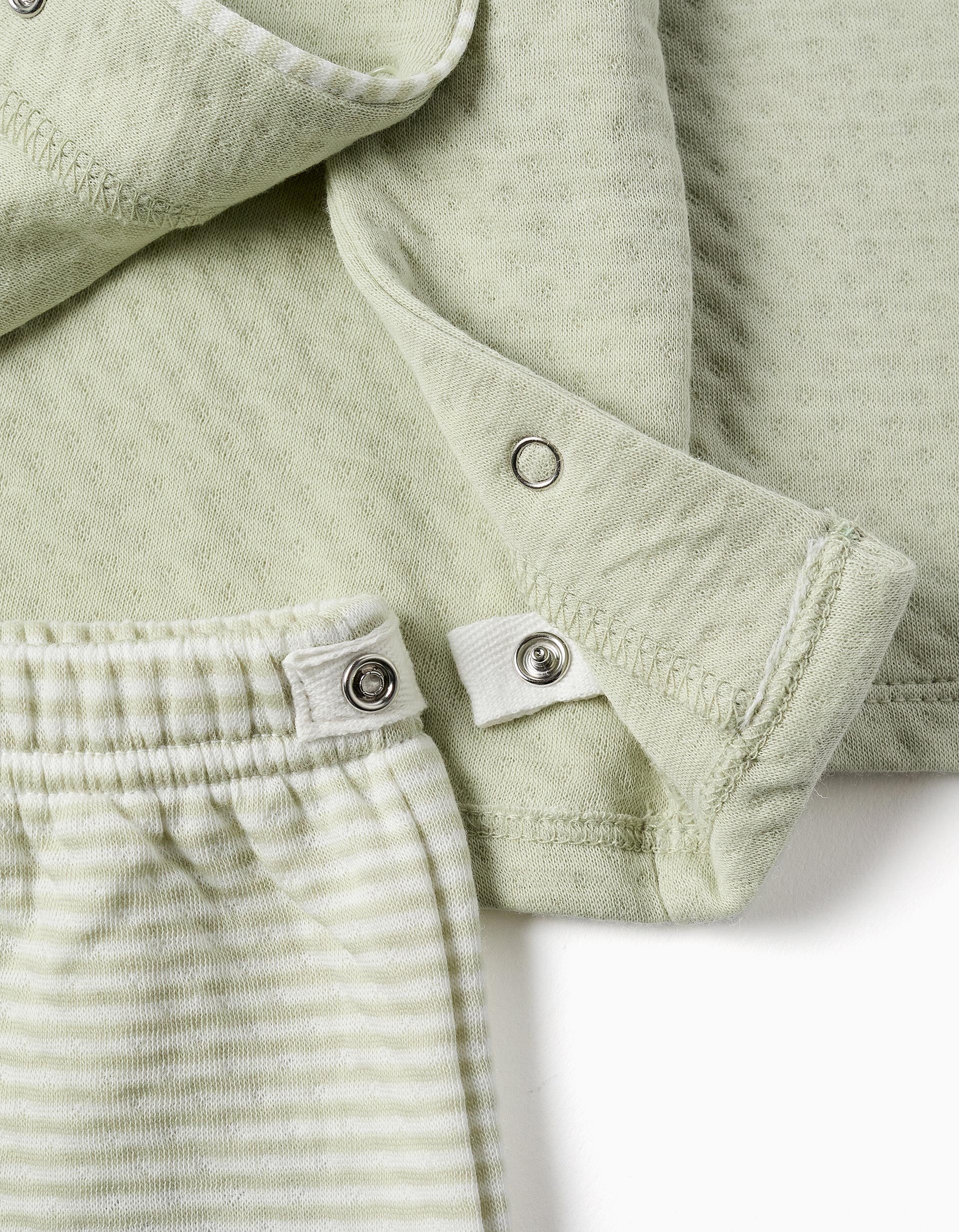 Pijama de algodón acolchado para recién nacido y bebé, verde