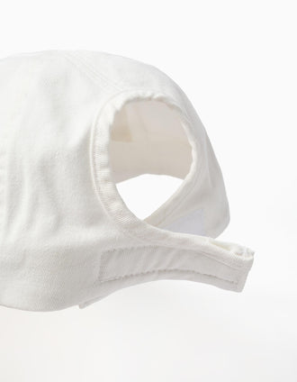 Gorra de algodón con estrella vaquera para niña, blanco/azul