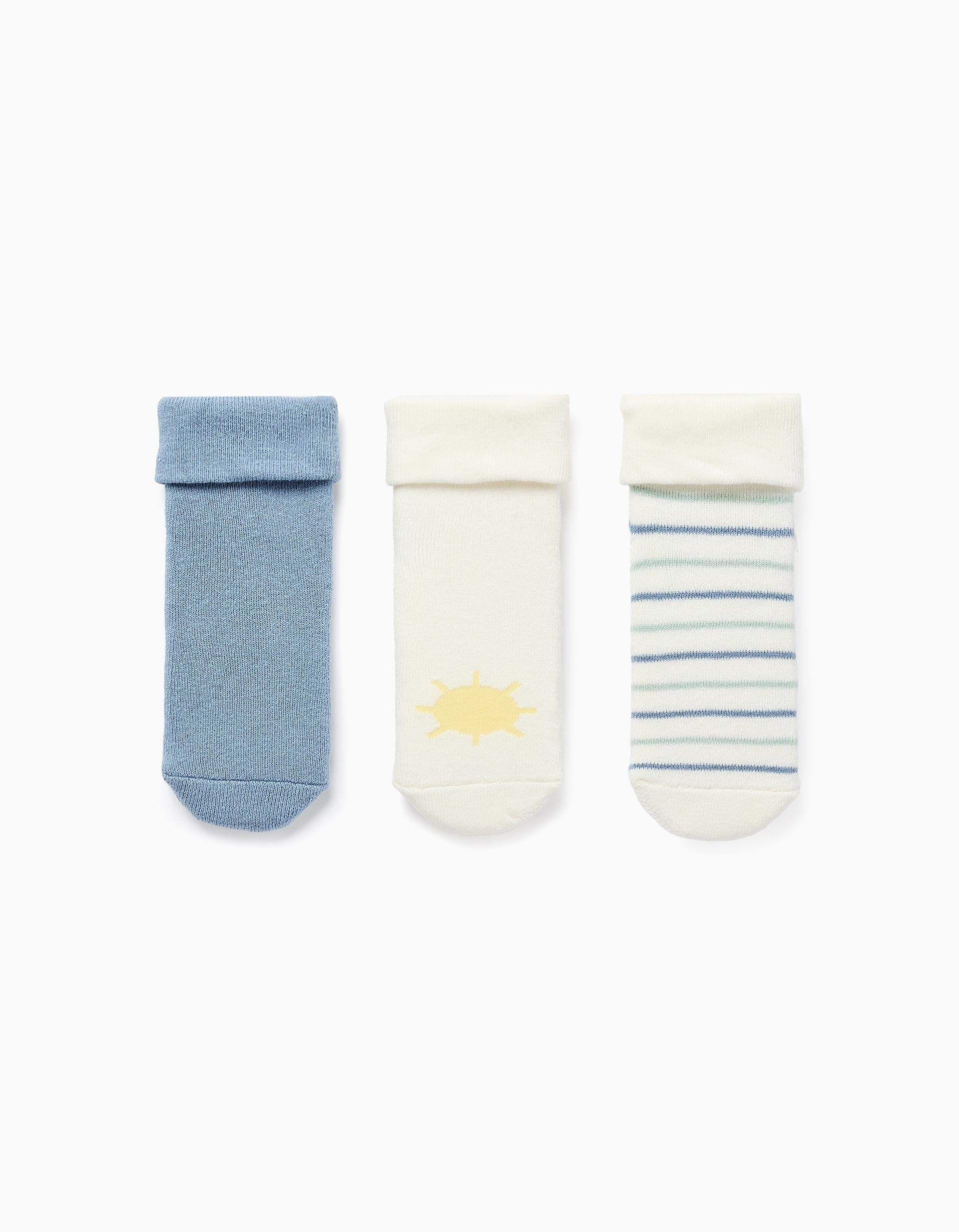 3 paires de chaussettes pour nouveau-né et bébé garçon, multicolore
