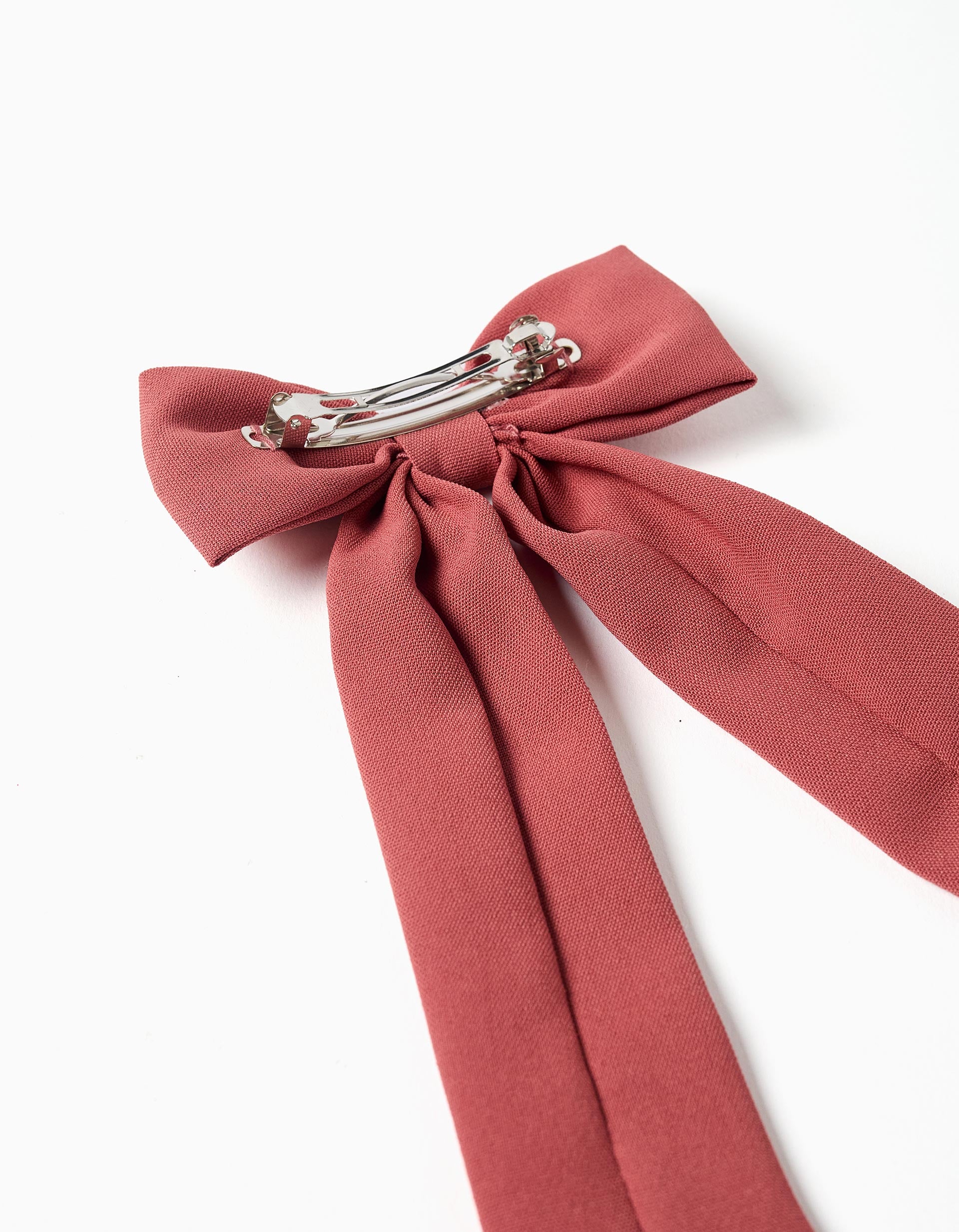 Barrette à cheveux avec grand nœud pour bébé et fille, rouge brique