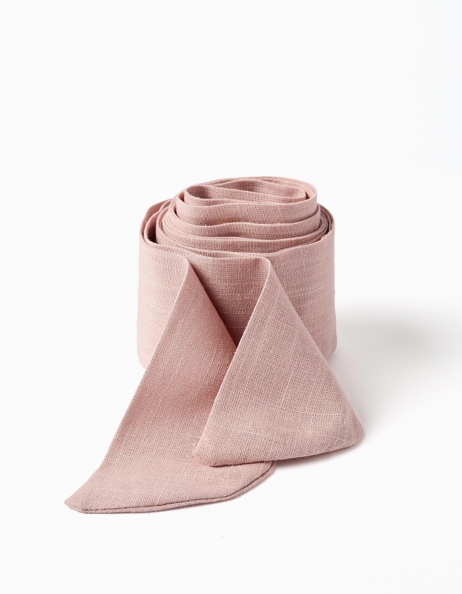 Faja de tela para vestido para niña, rosa claro