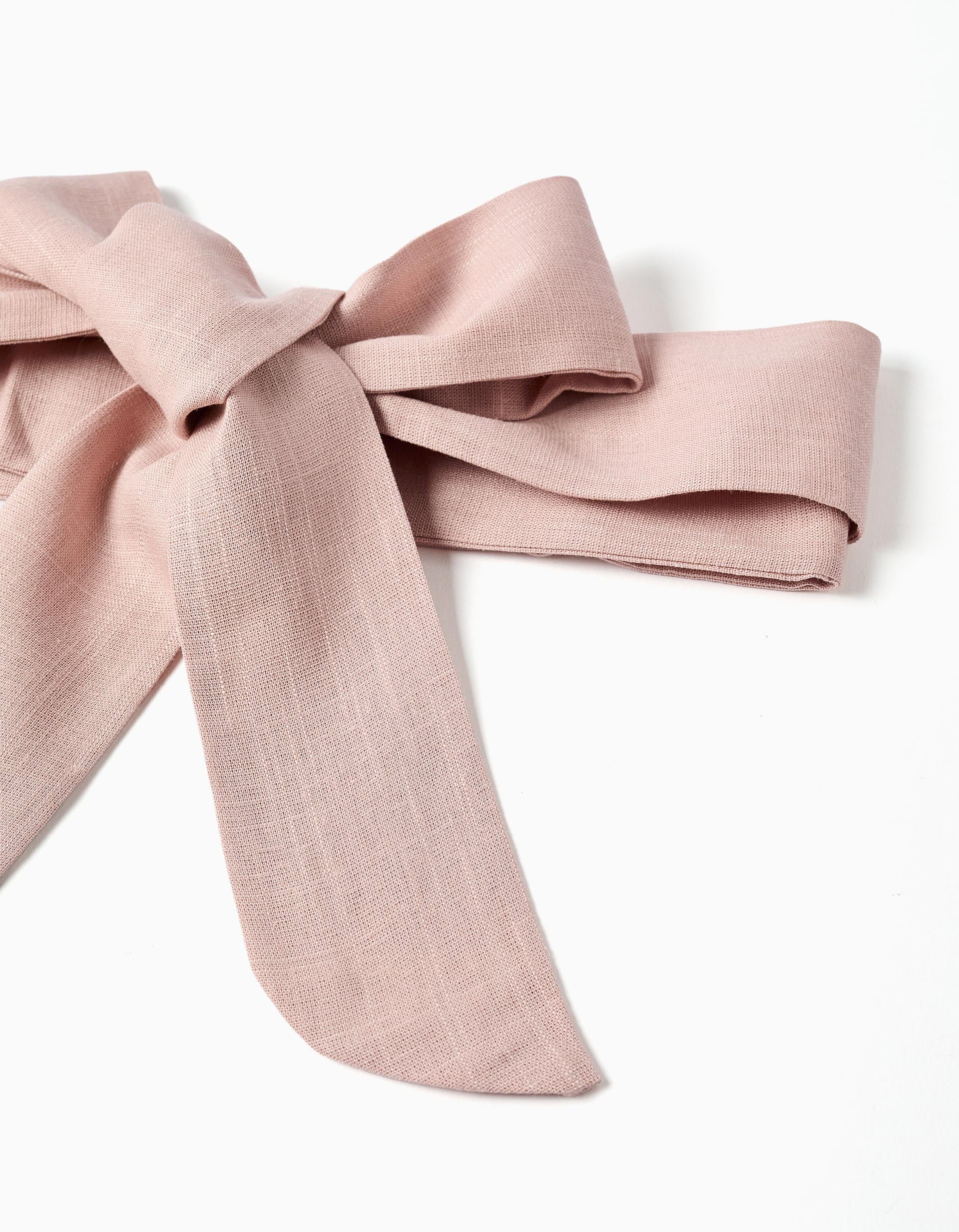 Faja de tela para vestido para niña, rosa claro