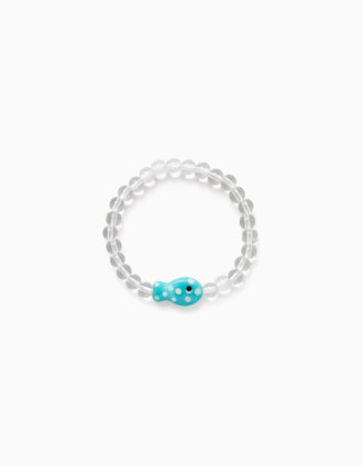 Pulseira de missangas com pingente de peixe para menina, multicolor
