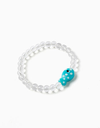 Pulseira de missangas com pingente de peixe para menina, multicolor
