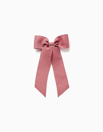 Travessão com laço grande para bebé e menina, rosa-velho