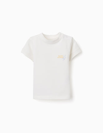 T-shirt de algodão com um estampado Aroma di Limone para bebé menino, branco