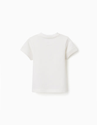 T-shirt de algodão com um estampado Aroma di Limone para bebé menino, branco