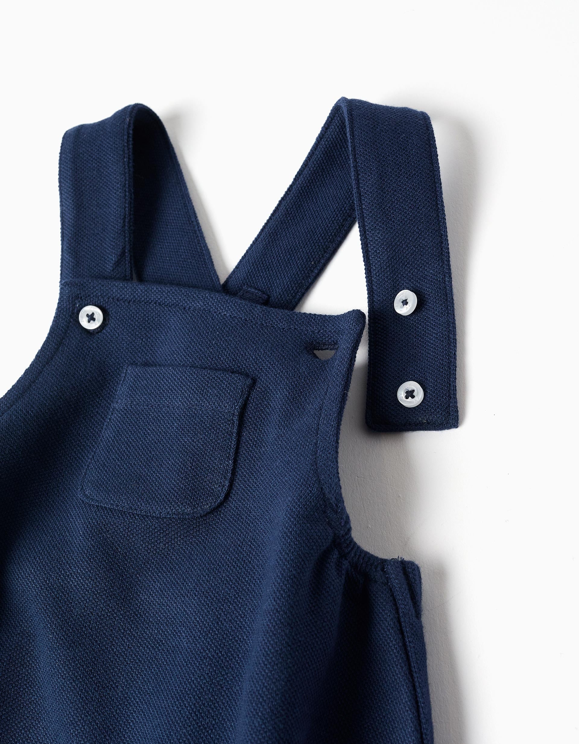 Body às riscas + fofo em piqué para recém-nascidos, branco/azul-escuro