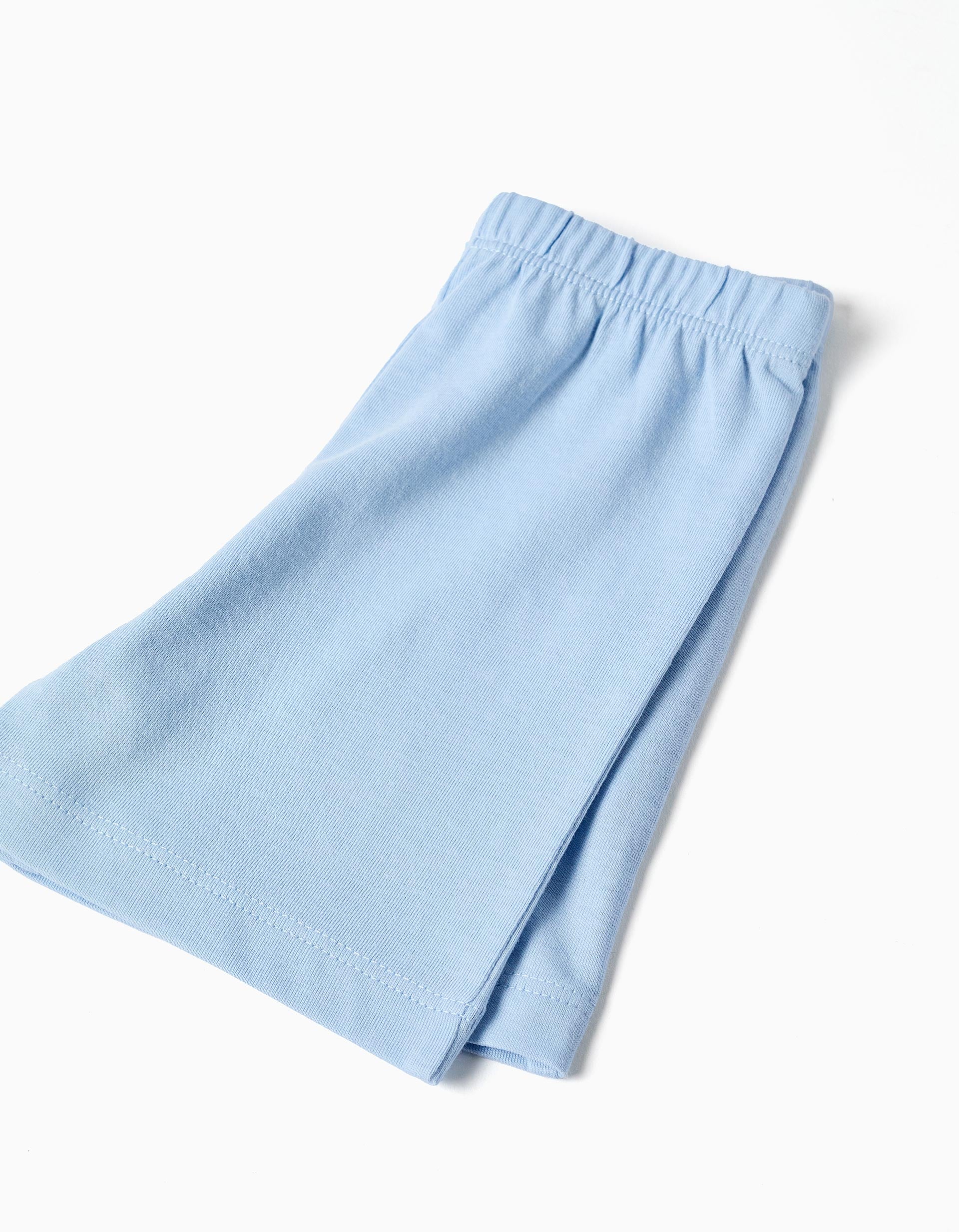 Pijama de algodão com crocodilos estampados para bebé menino, branco/azul