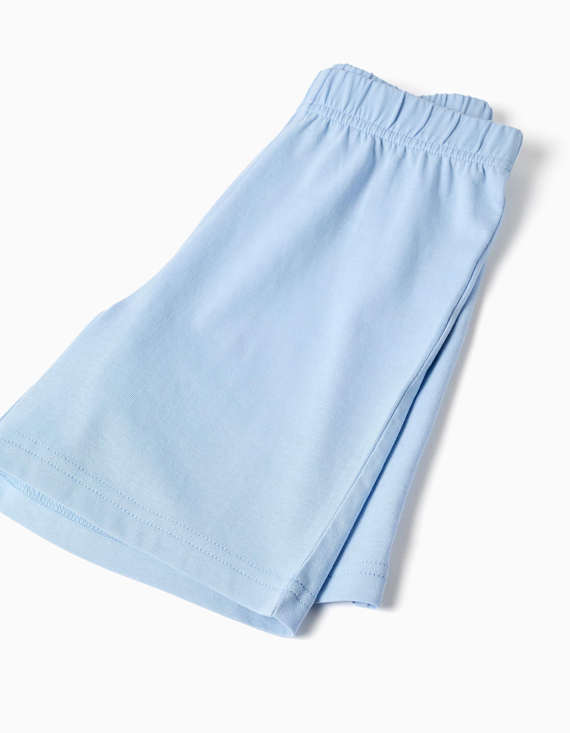 Pijama com estampado que brilha no escuro para menino, branco/azul