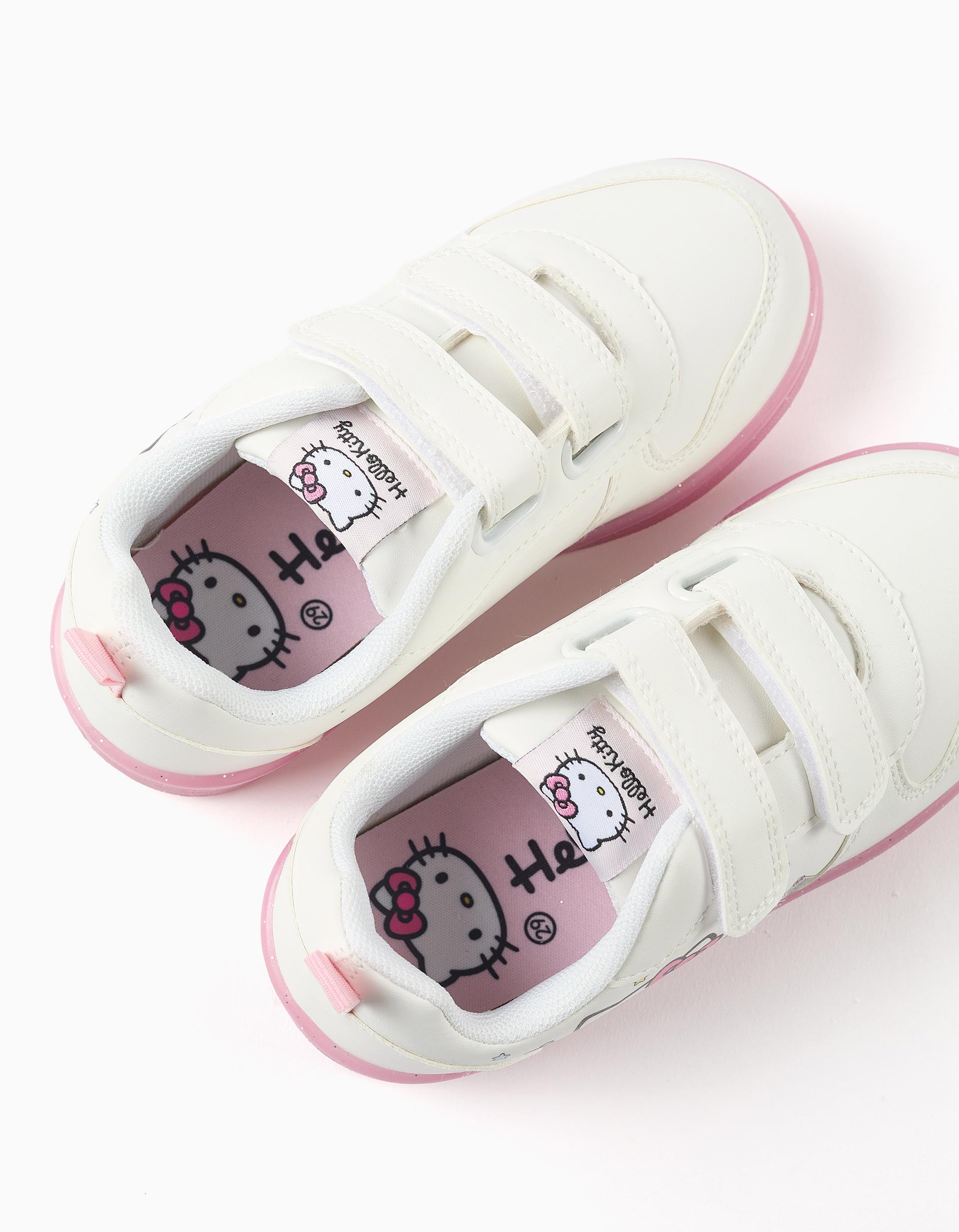 Trainers with Hello Kitty print for girls, white/pink