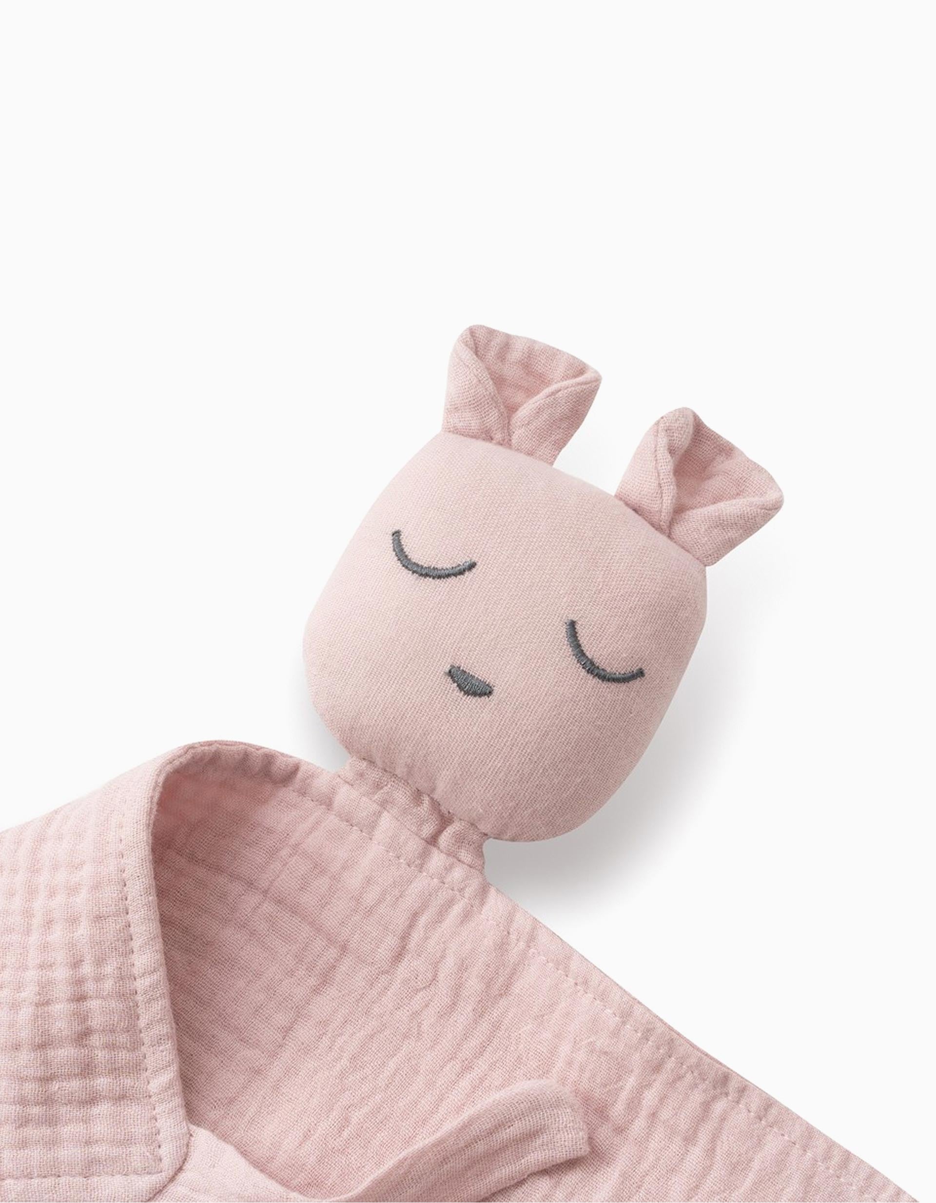 Ensemble Doudou + Bandana + Anneau de Dentition Interbaby 0M+, Rose