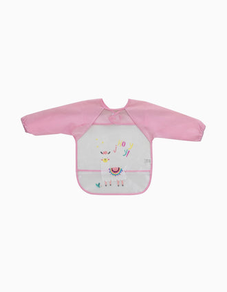 Babete Impermeável com Mangas 'Lama' Interbaby, Rosa