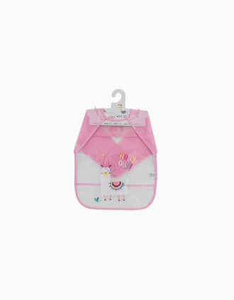 Babete Impermeável com Mangas 'Lama' Interbaby, Rosa